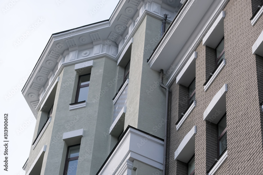 Facade of a modern high-rise house