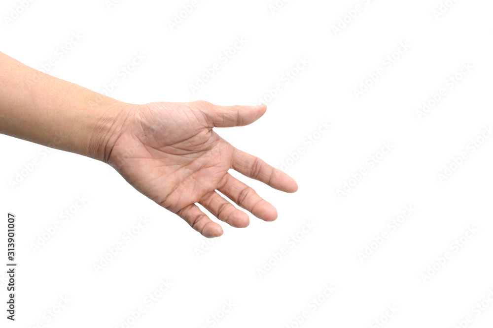 Symbol empty hand holding isolated on the white background. Symbol empty hand holding isolated on the white background.