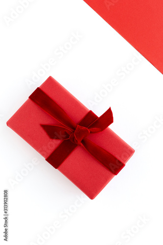 Gift boxes decorated on colorful background