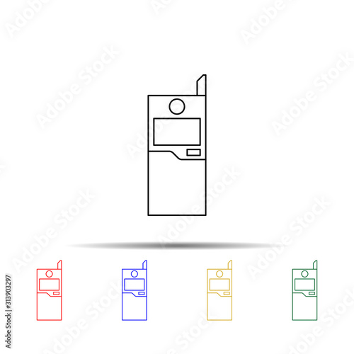generation phones with a cover multi color style icon. Simple thin line, outline vector of generation icons for ui and ux, website or mobile application