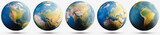 Planet Earth globe map set