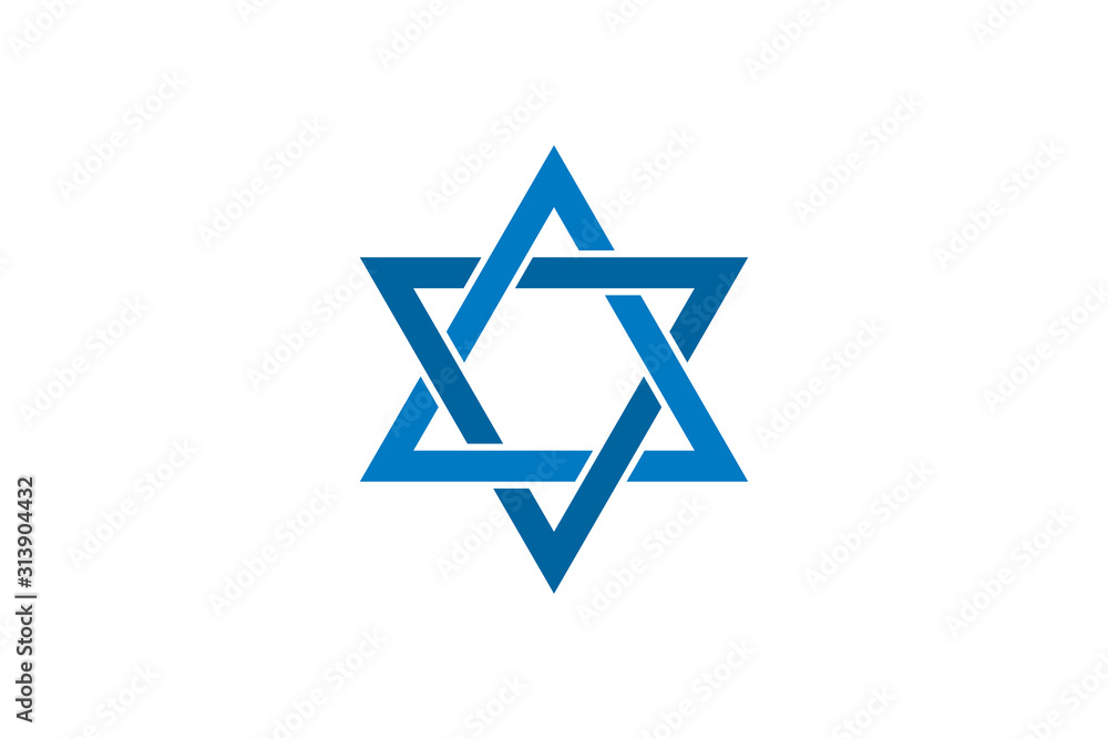 Religious Symbol Judaism Star of David. Flat Vector Icon Design Template Element Religious Symbol Judaism Star of David. Flat Vector Icon Design Template Element