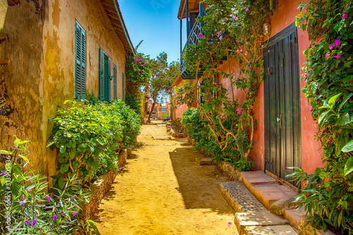 Konstfotografi Street on Gorée island, Senegal, Africa