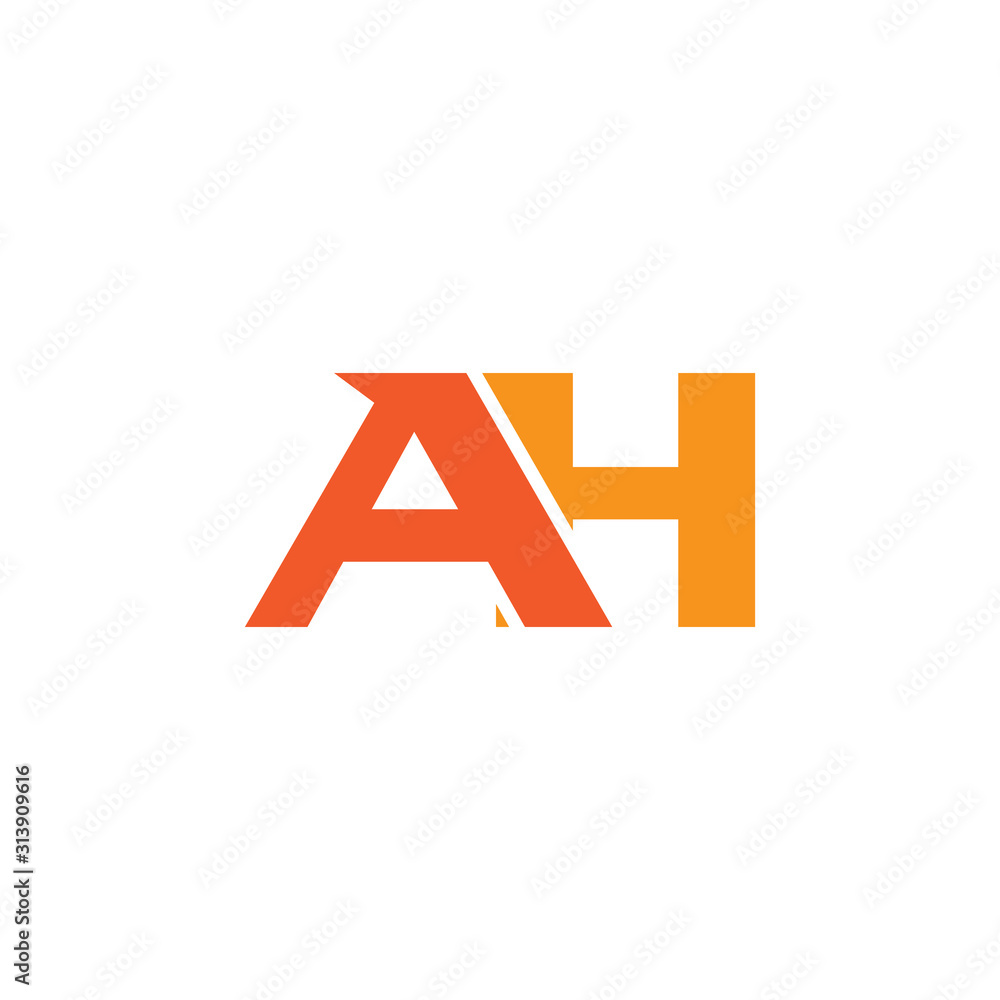 AH letter logo design template for use any business purpose AH letter logo design template for use any business purpose