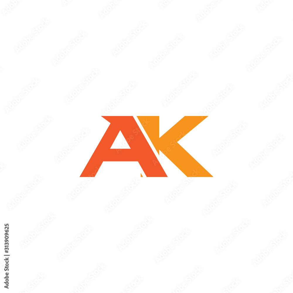Ak letter logo design template for use any business purpose Ak letter logo design template for use any business purpose