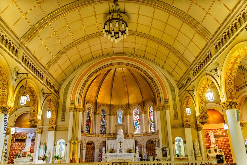 Obraz premium Basilica Altar Saint Mary's Catholic Church San Antonio Texas
