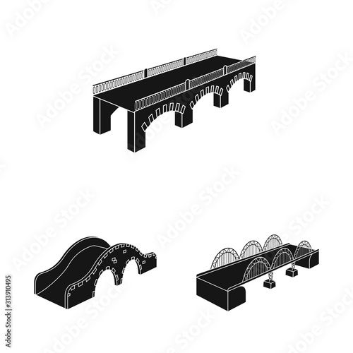 Isolated object of construct and side sign. Collection of construct and architecture vector icon for stock.