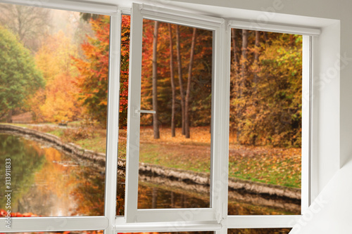 View on beautiful autumn pa...