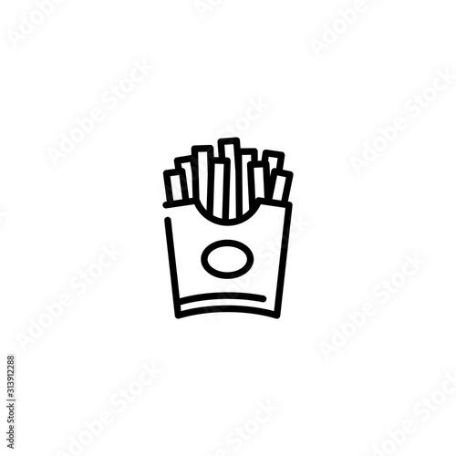 Potatoes French Fries Icon Logo