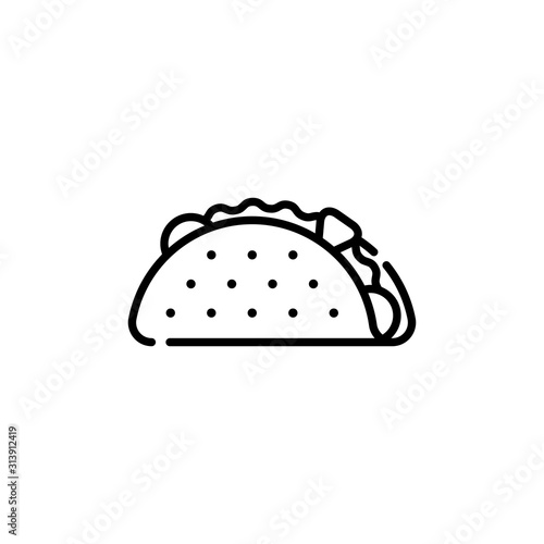 Taco Mexican Food Icon Logo