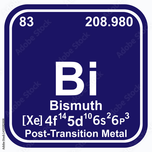 Bismuth Periodic Table of the Elements Vector illustration eps 10