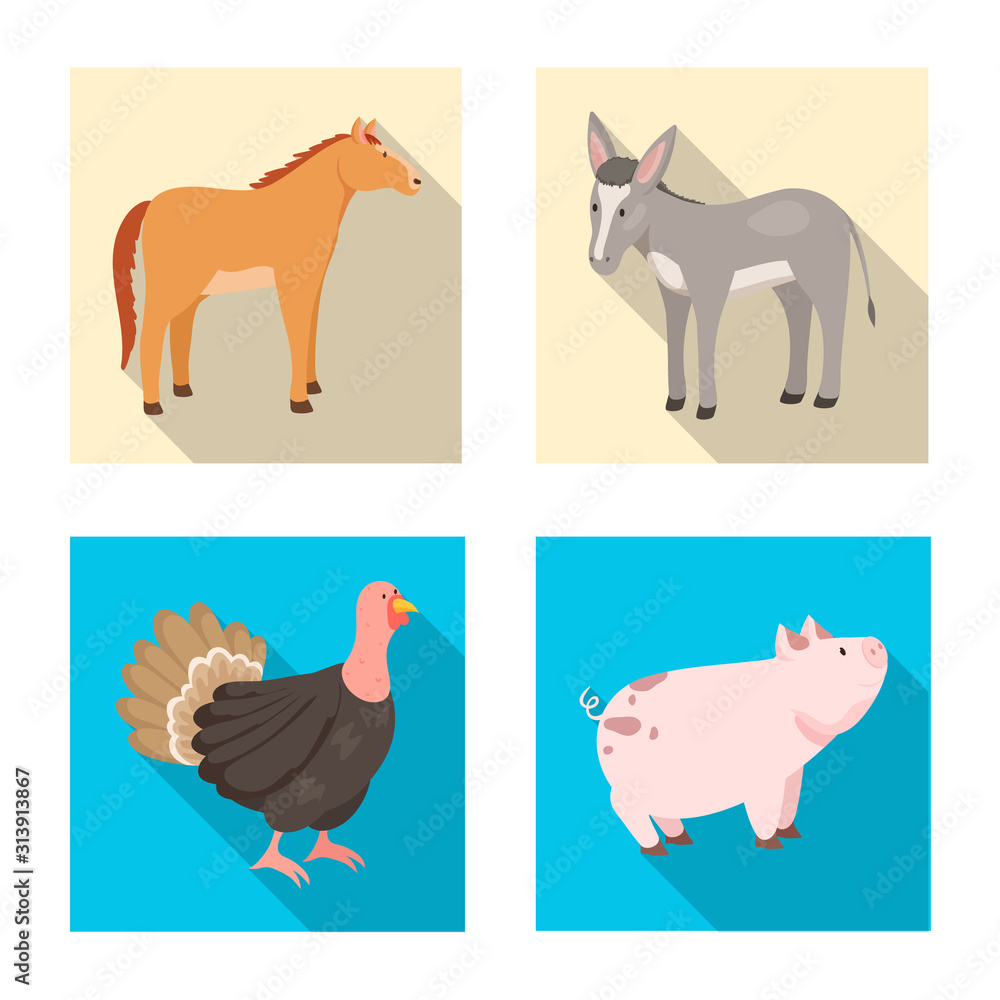 Obraz premium Isolated object of breeding and kitchen symbol. Set of breeding and organic vector icon for stock.