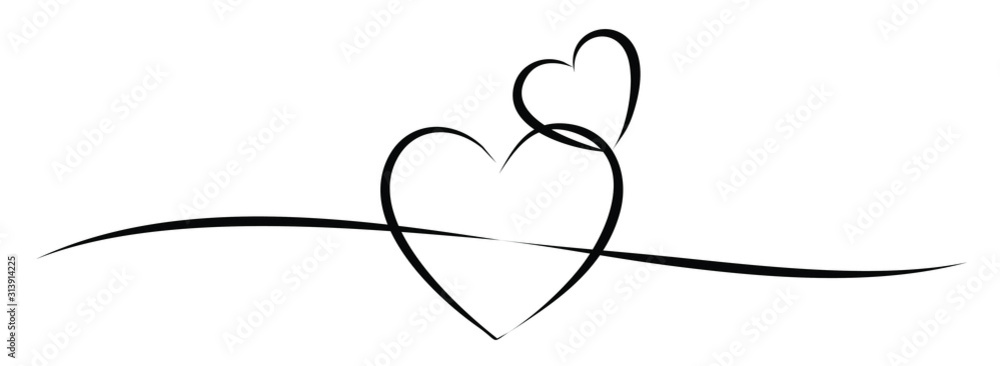 Plakat Symbol stylizowanego serca