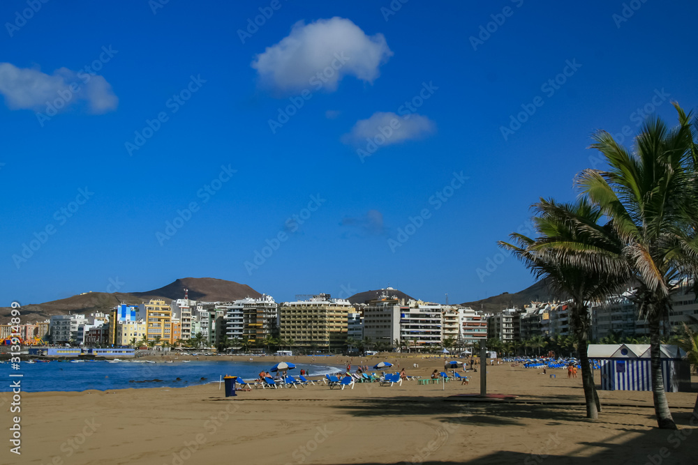 Beach on Las Palmas Gran Canaria 