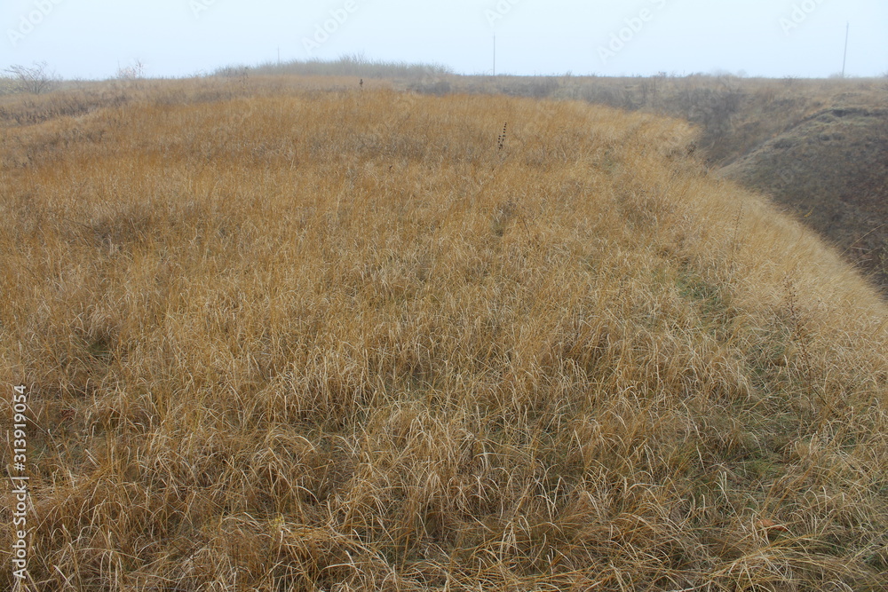 Fototapeta premium Beautiful cliff in the autumn landscape
