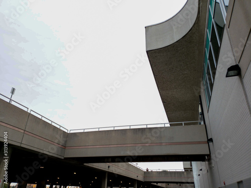 Two story mall parking lot.