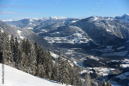 winterliche landschaft in Salzburg, Pongau, Österreich