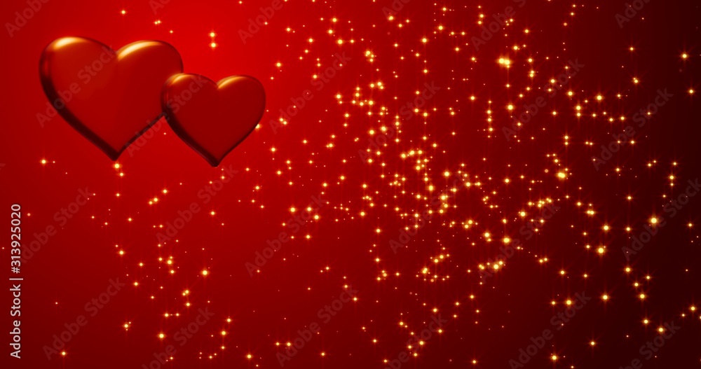 Red hearts. Happy Valentines day background. 3d illustration. Red hearts. Happy Valentines day background. 3d illustration.