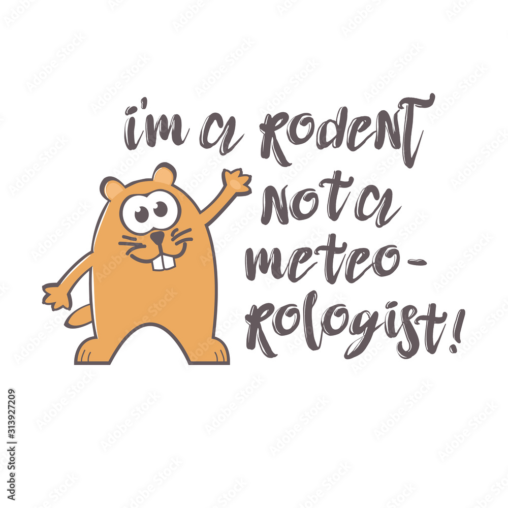 Groundhog Day greeting card with text Groundhog Day greeting card with text
