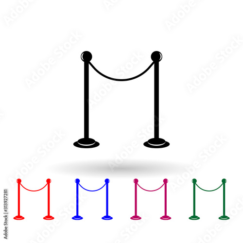 Rope fences multi color icon. Simple glyph, flat vector of theatre icons for ui and ux, website or mobile application