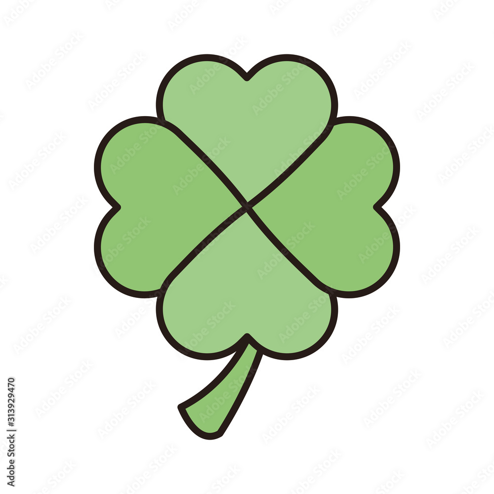 clover leaf luck isolated icon