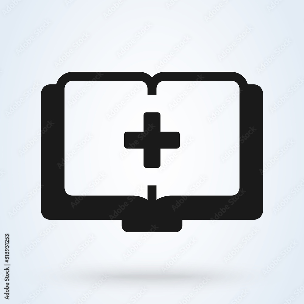 Medic Book Logo. Simple vector modern icon design illustration Medic Book Logo. Simple vector modern icon design illustration
