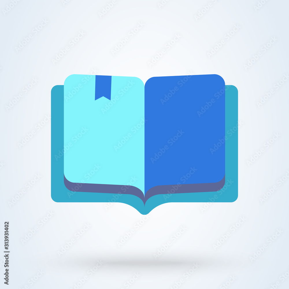 open book flat. Simple vector modern icon design illustration open book flat. Simple vector modern icon design illustration