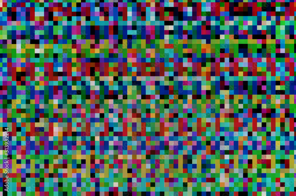 Fototapeta premium Pixel pattern of a digital glitch / Abstract background, pattern of a digital glitch.