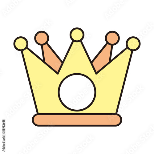 queen crown royal isolated icon