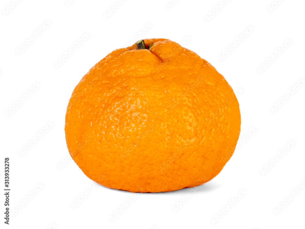 Tangerine or mandarin on a white background, raw fruit Tangerine or mandarin on a white background, raw fruit