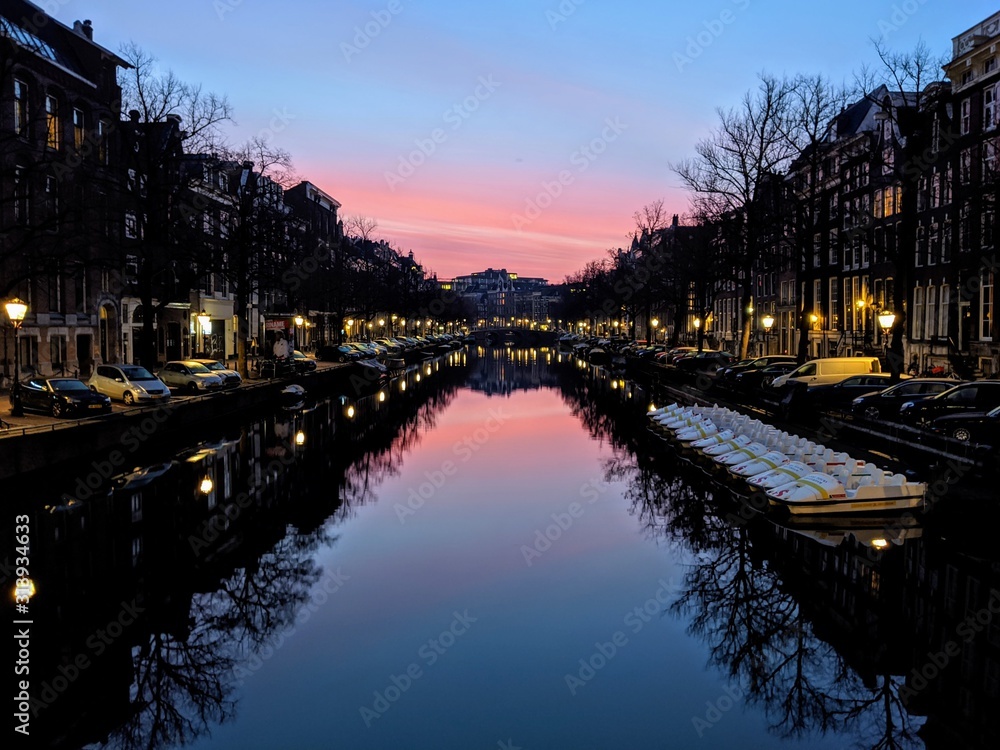 Fototapeta premium Amsterdam sunrise