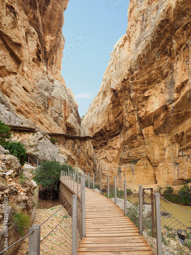 Beginning of the Walkway into the Caminito del Rey Canyon, Spain