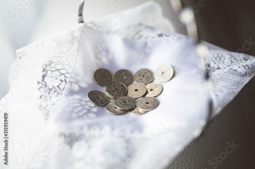Photography Silver arras for wedding celebration