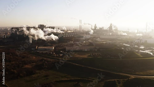  Industrial production plant Tata Steel with blast furnaces, IJmuiden, the Netherlands photo