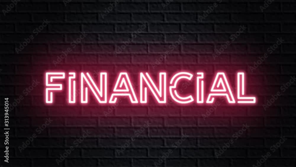 red neon video animation financial red neon video animation financial