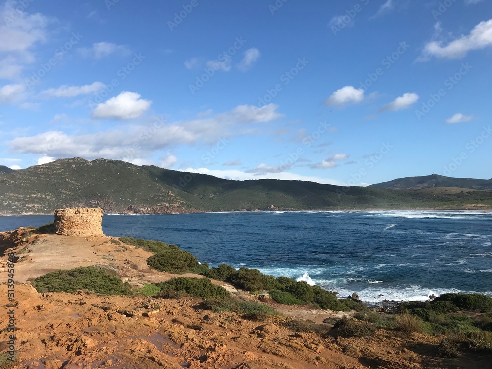 coastal view at porto ferro, sardinia, italy coastal view at porto ferro, sardinia, italy