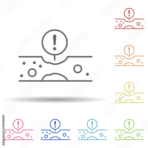 Thrombus, disease, medical in multi color style icon. Simple thin line, outline vector of charity icons for ui and ux, website or mobile application