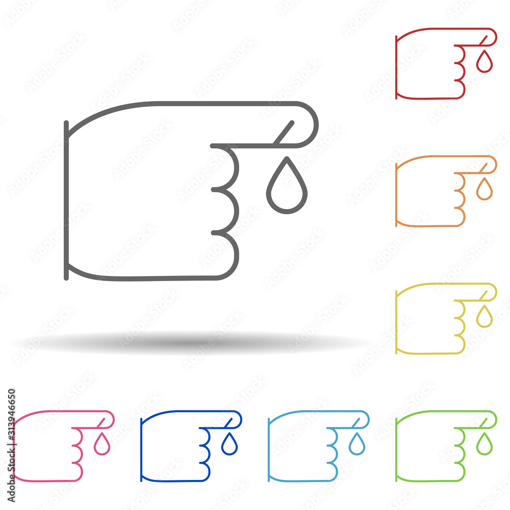 Wound, disease, medical in multi color style icon. Simple thin line, outline vector of charity icons for ui and ux, website or mobile application Wound, disease, medical in multi color style icon. Simple thin line, outline vector of charity icons for ui and ux, website or mobile application