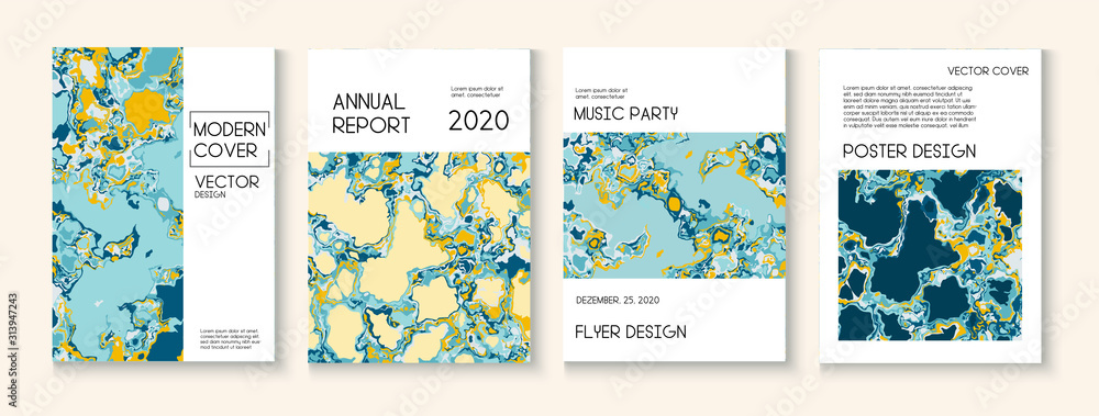 Fluid Paint, Clay Texture Vector Cover Layout. Trendy Magazine, Music Poster Template. Modern Earth Day Ecology Poster Fluid Paint, Clay Texture Vector Cover Layout. Trendy Magazine, Music Poster Template. Modern Earth Day Ecology Poster