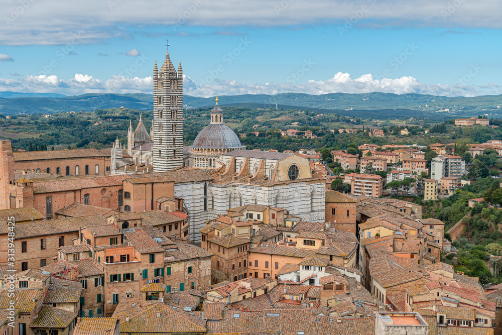 Scenery of Siena, a beautiful medieval town in Tuscany