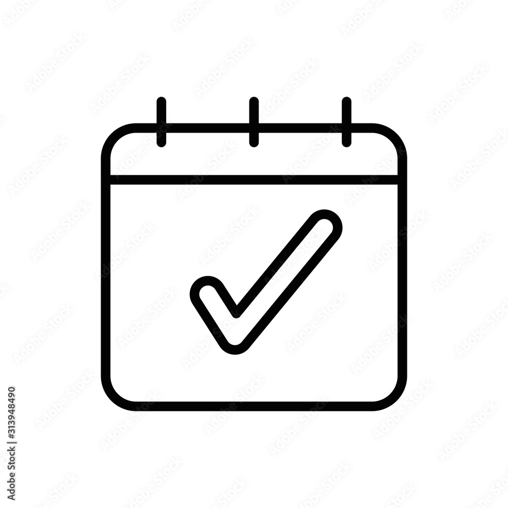 Isolated calendar and check mark vector design Isolated calendar and check mark vector design