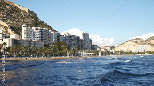 Magnificent seascapes on the Spanish promenade in the city of Alicante