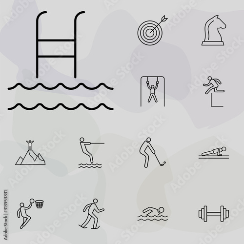 pool icon. Sport icons universal set for web and mobile