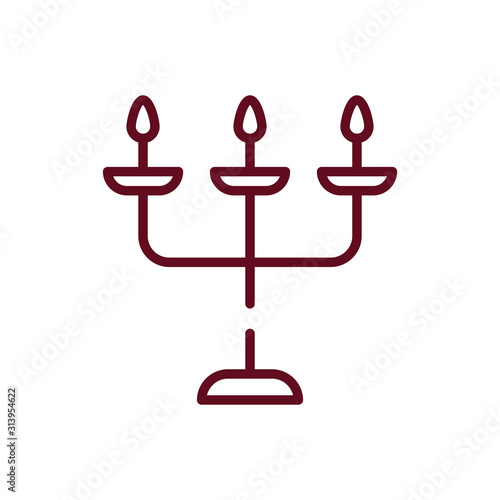 Isolated candelabrum icon vector design