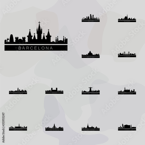 Barcelona detailed skyline icon. Cities icons universal set for web and mobile