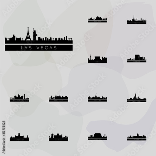 Las Vegas detailed skyline icon. Cities icons universal set for web and mobile