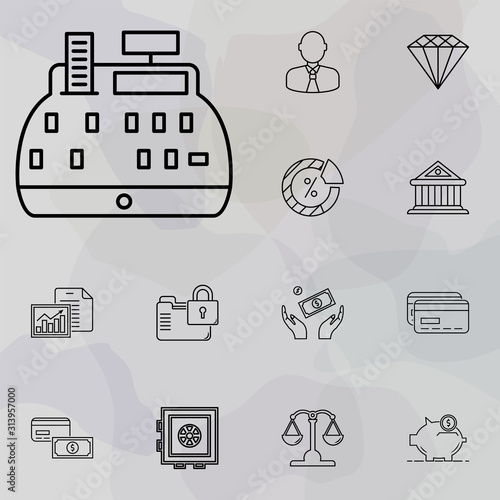 cash box icon. banking and finance icons universal set for web and mobile