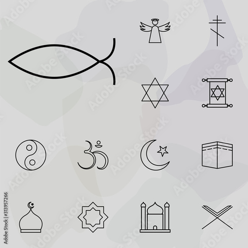 christian fish icon. religion icons universal set for web and mobile