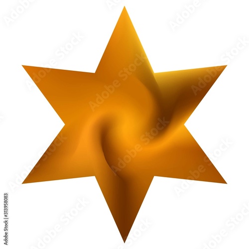 Mesh background in the form of hexagram.