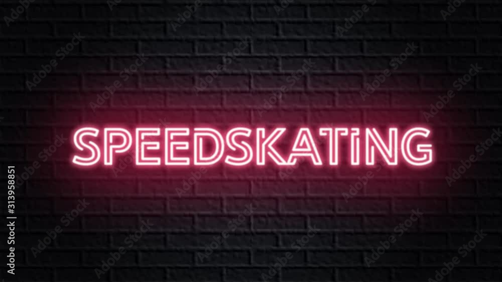 red neon video animation speedskating red neon video animation speedskating